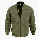 Elias Suede Zip-Up Bomber Jacket