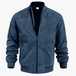 Elias Suede Zip-Up Bomber Jacket