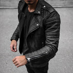 Manfred Slim Fit Zip-Up Leather Jacket