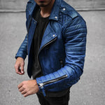 Manfred Slim Fit Zip-Up Leather Jacket