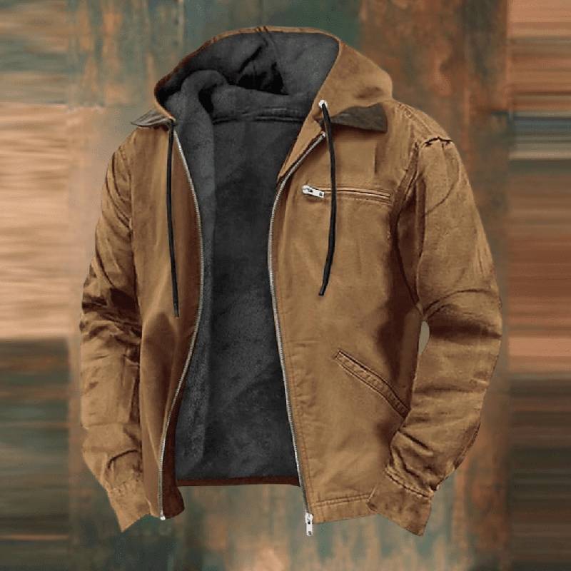 Rainer Hooded Leather Winter Jacket