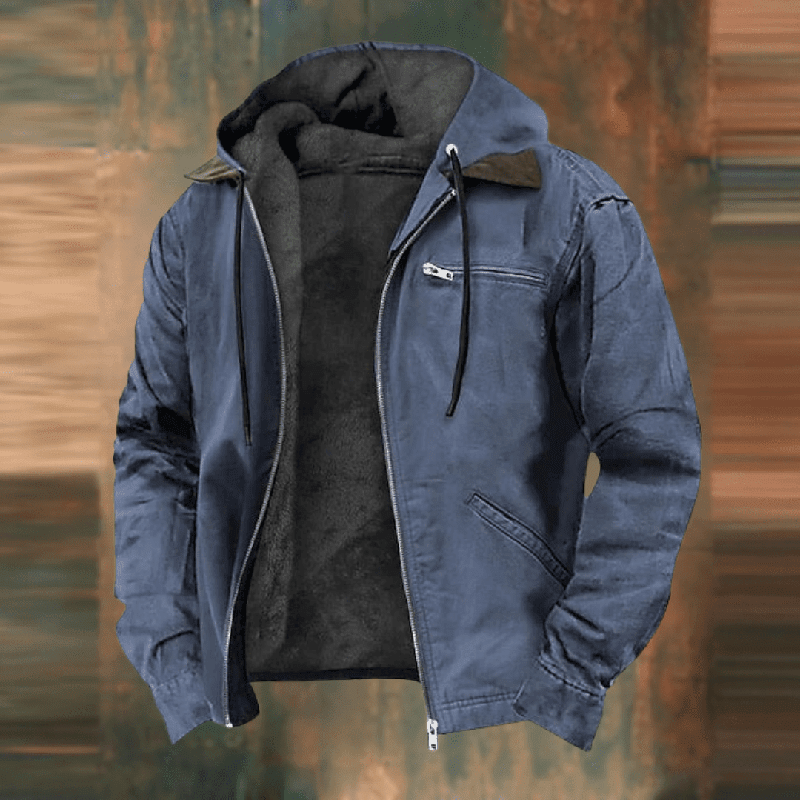 Rainer Hooded Leather Winter Jacket