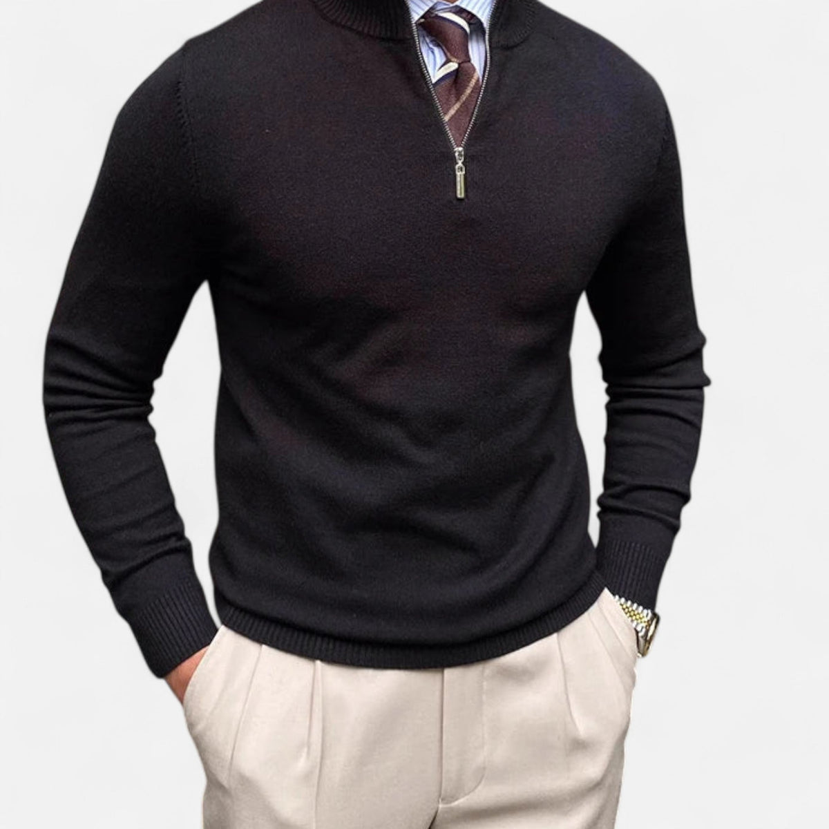 Benjamin Half-Zip Mock Neck Pullover