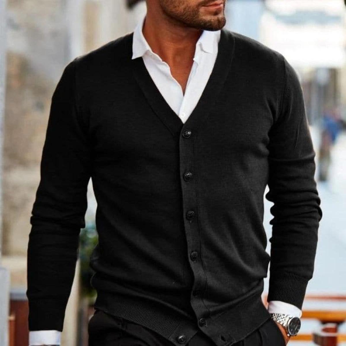 Markus Business Casual V-Neck Cardigan