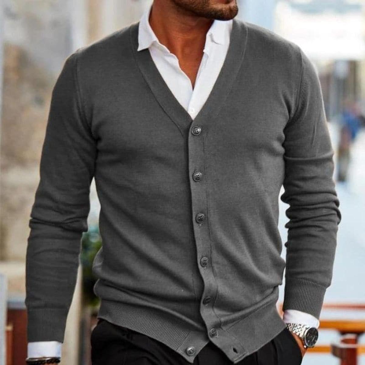 Markus Business Casual V-Neck Cardigan