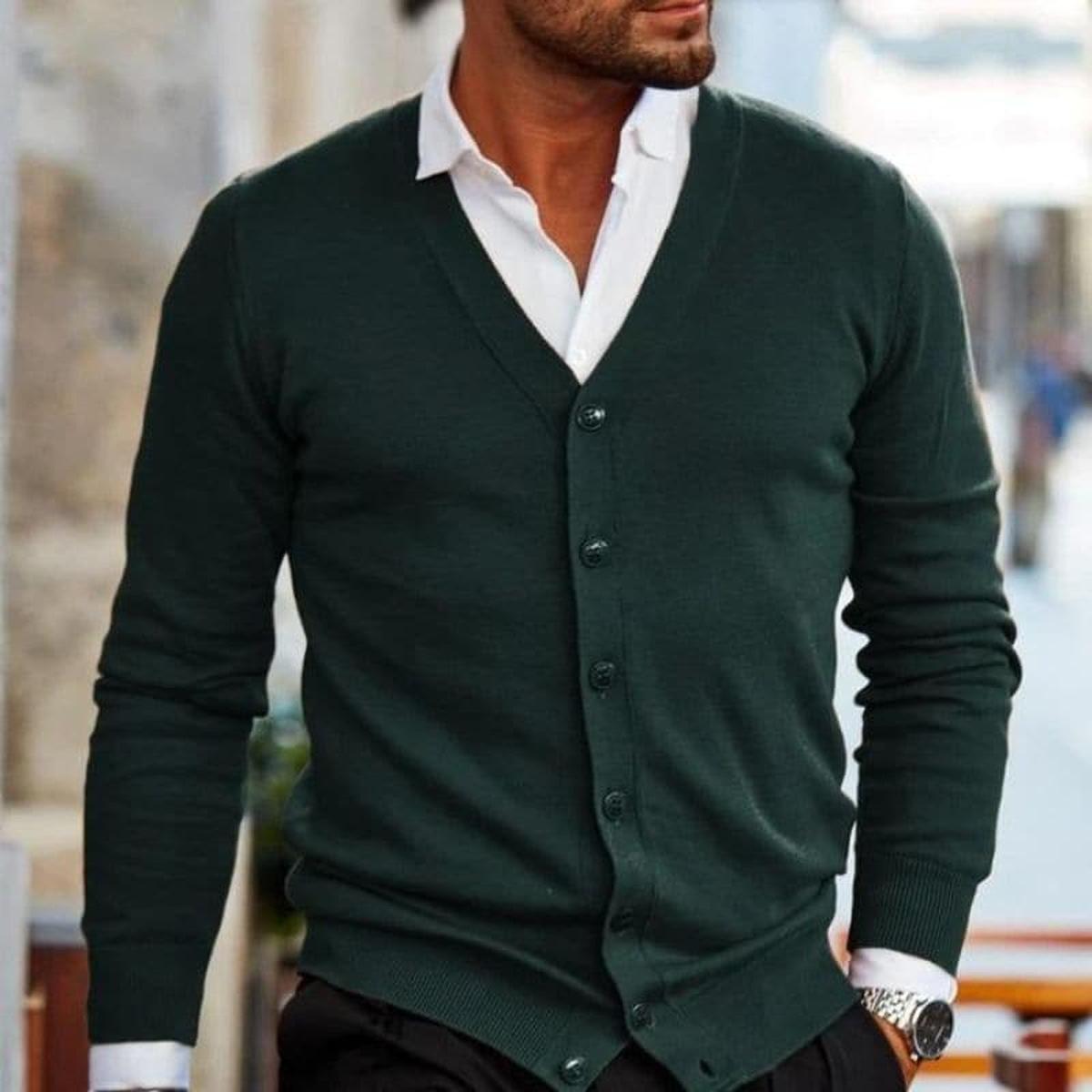 Markus Business Casual V-Neck Cardigan