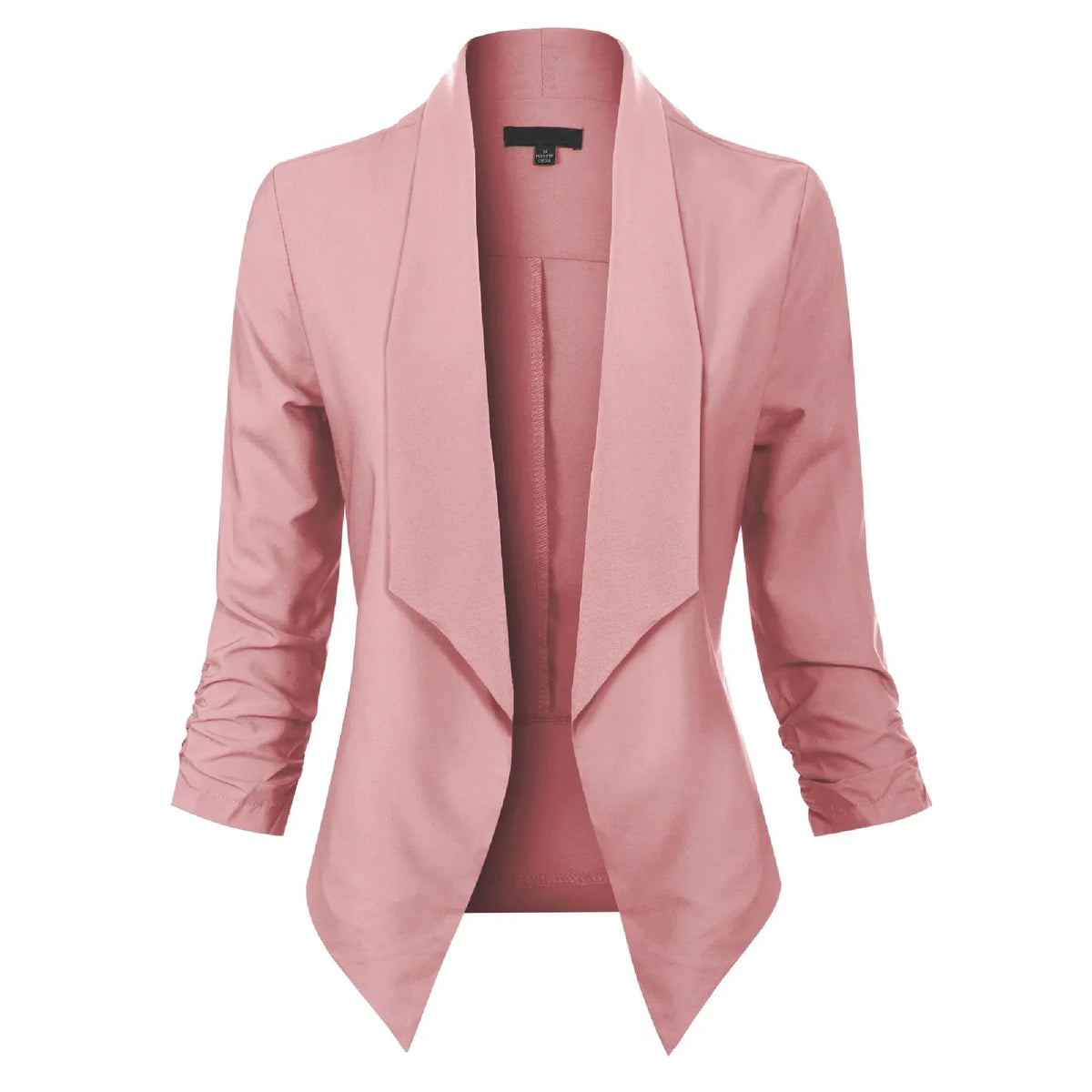 Susanne Open-Front Long-Sleeve Blazer