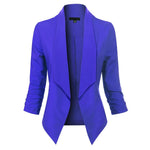 Susanne Open-Front Long-Sleeve Blazer