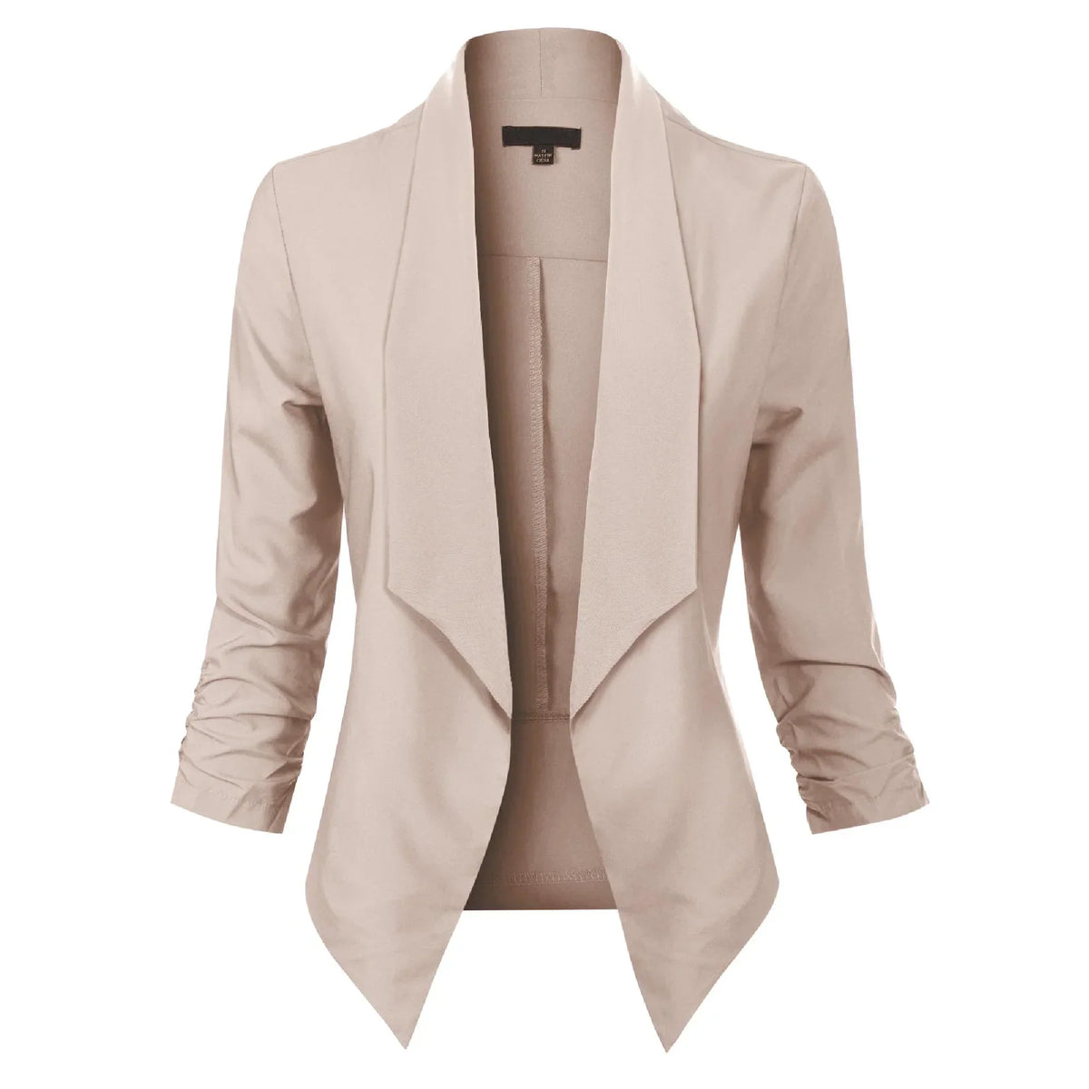 Susanne Open-Front Long-Sleeve Blazer