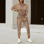 Monika Plaid Long Sleeve Tracksuit Set