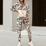 Monika Plaid Long Sleeve Tracksuit Set