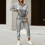 Monika Plaid Long Sleeve Tracksuit Set