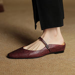 Tanja Genuine Leather Slip-On Mules