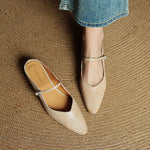 Tanja Genuine Leather Slip-On Mules