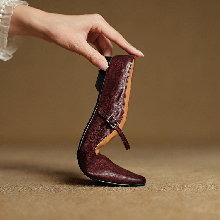 Tanja Genuine Leather Slip-On Mules