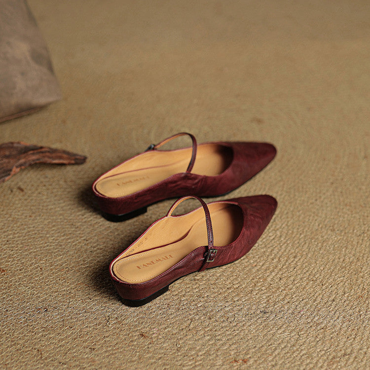 Tanja Genuine Leather Slip-On Mules
