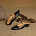Tanja Genuine Leather Slip-On Mules