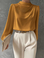Sandra Elegant Long-Sleeve Blouse