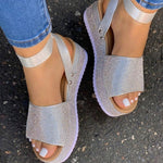 Jasmin Platform Ankle-Strap Flat Sandals