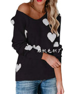 Claudia Heart Print Christmas Sweater