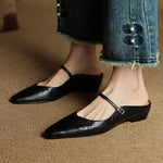Tanja Genuine Leather Slip-On Mules