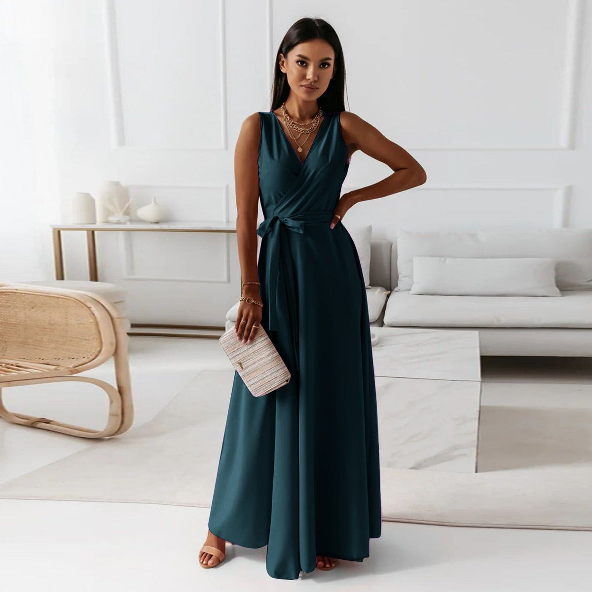 Jessica Wrap Maxi Wedding Guest Dress