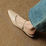 Tanja Genuine Leather Slip-On Mules