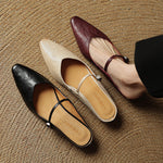 Tanja Genuine Leather Slip-On Mules