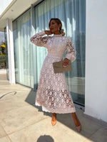 Claudia Elegant Long-Sleeve Party Dress