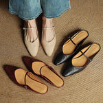 Tanja Genuine Leather Slip-On Mules