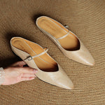 Tanja Genuine Leather Slip-On Mules