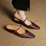 Tanja Genuine Leather Slip-On Mules