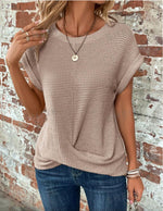 Sylvia | Waffle Knit Casual Tee, women's tee – view 9