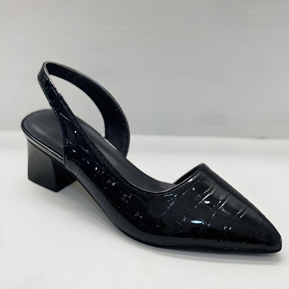 Bettina Pointed-Toe Block Heel Shoes