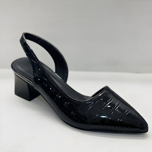 Maria Pointed Slingback Pumps with Low Heel
