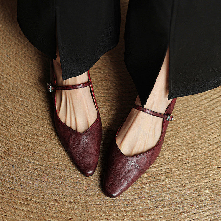 Tanja Genuine Leather Slip-On Mules
