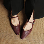 Tanja Genuine Leather Slip-On Mules