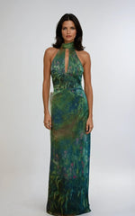 Painterly Print Maxi Dress