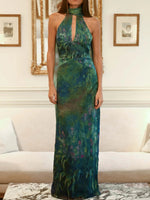 Painterly Print Maxi Dress