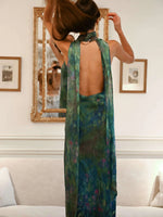 Painterly Print Maxi Dress
