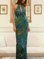 Painterly Print Maxi Dress