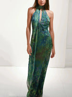Painterly Print Maxi Dress