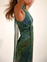 Painterly Print Maxi Dress