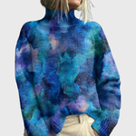 Jacqueline Forest Print Turtleneck Sweater