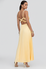Kerstin V-Neck Pleated Maxi Dress