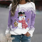 Elfriede Snowman Motif Christmas Sweater