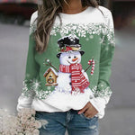Elfriede Snowman Motif Christmas Sweater