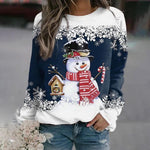 Elfriede Snowman Motif Christmas Sweater