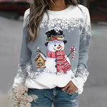 Elfriede Snowman Motif Christmas Sweater