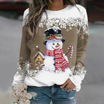 Elfriede Snowman Motif Christmas Sweater